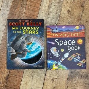 Usborne My Very First Space Book & My Journey To The Stars Scott Kelly Hardcover